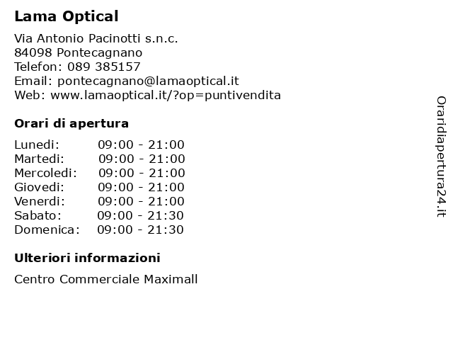 Ottica on sale lama maximall